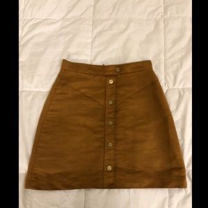 H&M Button Suede Skirt